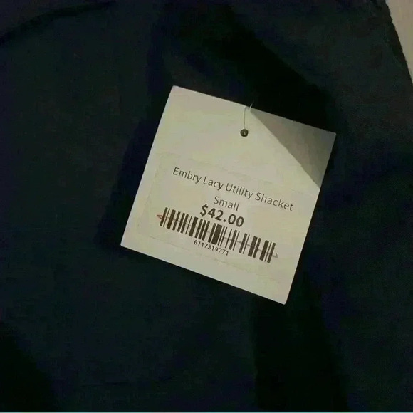 Hem And Thread Embry Lacy Utility Shacket NWT Size S - Picture 3 of 4